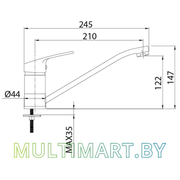 Смеситель Milardo Meal M06SB00M05 картинка 3